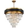 3_Savoy House Marquise 30"W Black and Warm Brass Chandelier more views