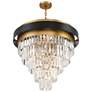 4_Savoy House Marquise 30"W Black and Warm Brass Chandelier more views