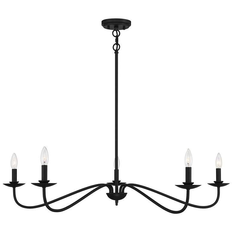Image 1 Savoy House Maverick 42" Wide Matte Black 5-Light Chandelier