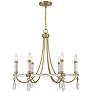 1_Savoy House Mayfair 25 1/2" Warm Brass and Chrome 6-Light Chandelier