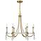 Savoy House Mayfair 25 1/2" Warm Brass and Chrome 6-Light Chandelier