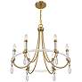 4_Savoy House Mayfair 25 1/2" Warm Brass and Chrome 6-Light Chandelier more views