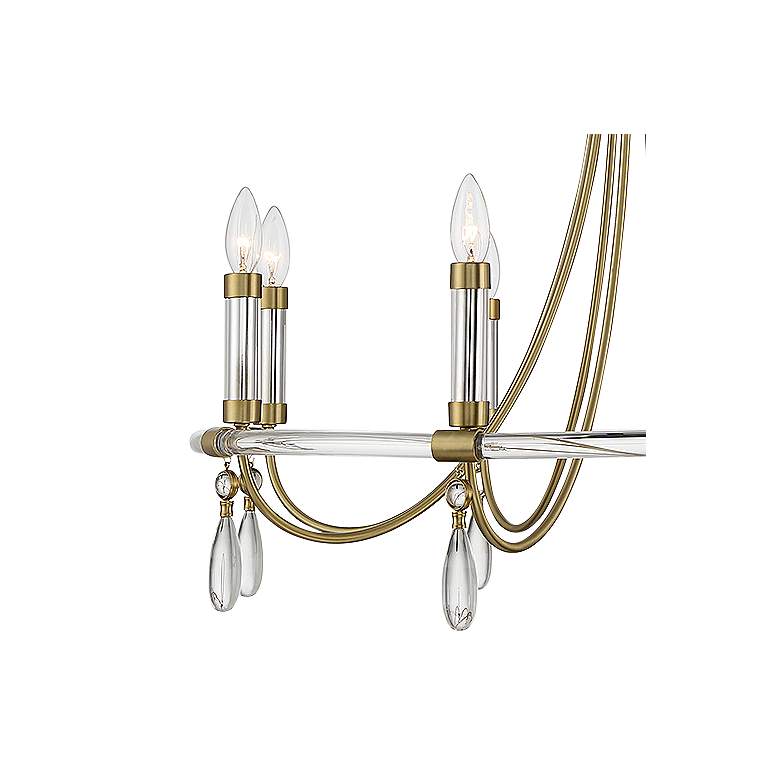 Image 2 Savoy House Mayfair 30 inchW Warm Brass 8-Light Ring Chandelier more views