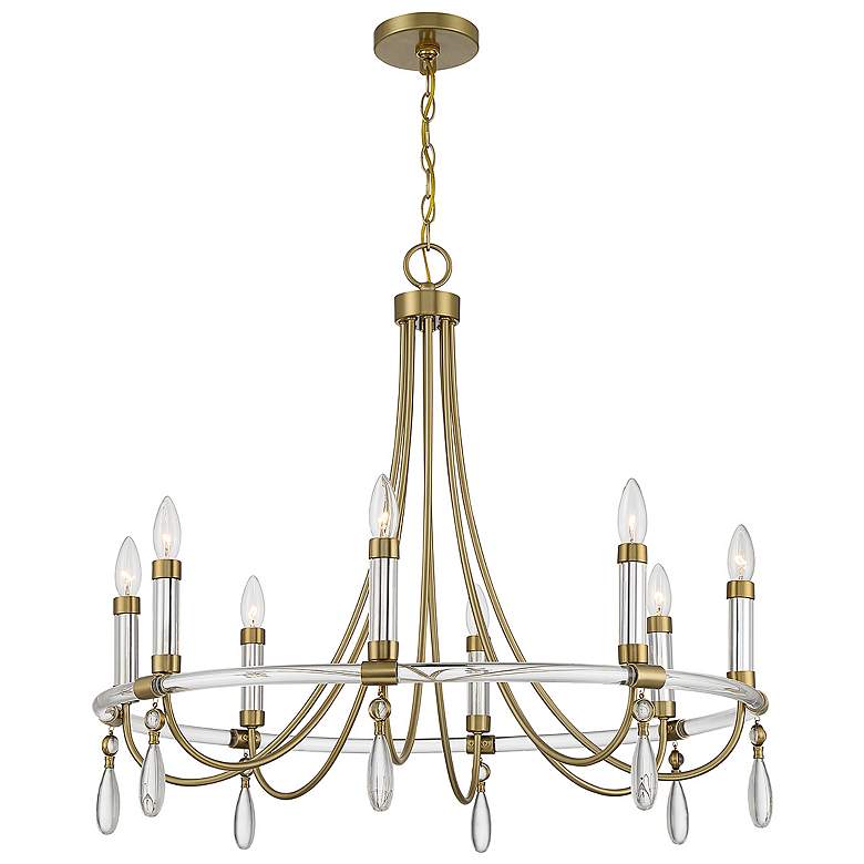 Image 3 Savoy House Mayfair 30 inchW Warm Brass 8-Light Ring Chandelier more views