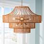 1_Savoy House Medlock 32"W Burnished Brass Outdoor Chandelier