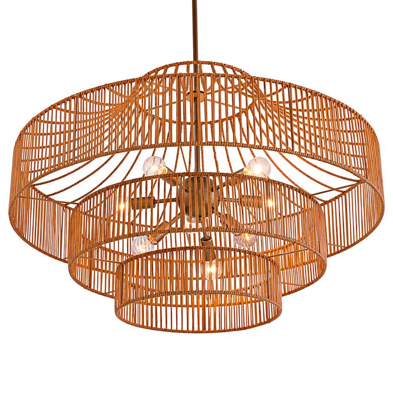 Image 4 Savoy House Medlock 32"W Burnished Brass Outdoor Chandelier more views