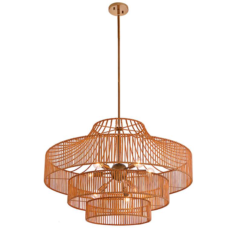 Image 5 Savoy House Medlock 32"W Burnished Brass Outdoor Chandelier more views