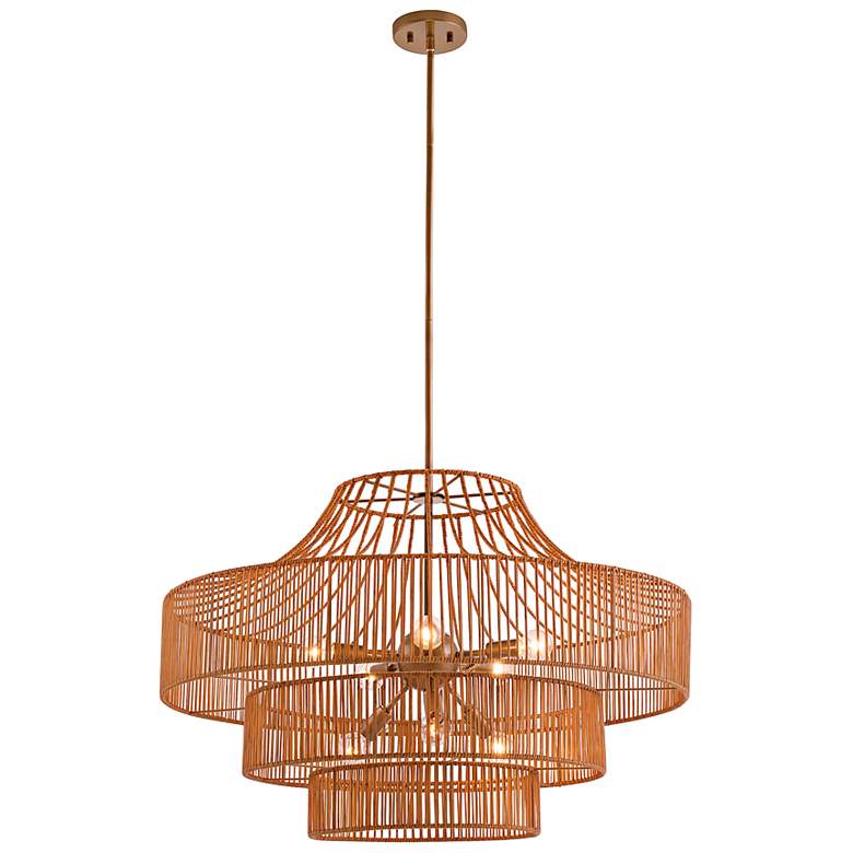 Image 7 Savoy House Medlock 32"W Burnished Brass Outdoor Chandelier more views