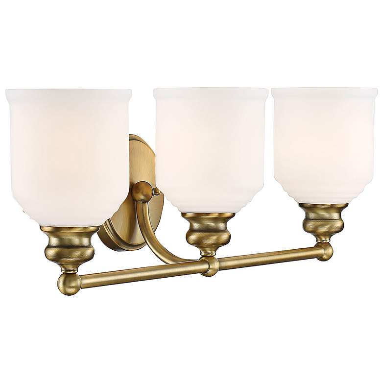Image 4 Savoy House Melrose 24" Wide Warm Brass 3-Light Bath Light more views