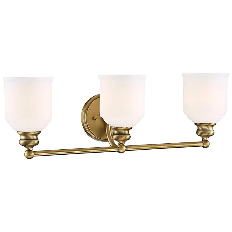 Image 5 Savoy House Melrose 24" Wide Warm Brass 3-Light Bath Light more views