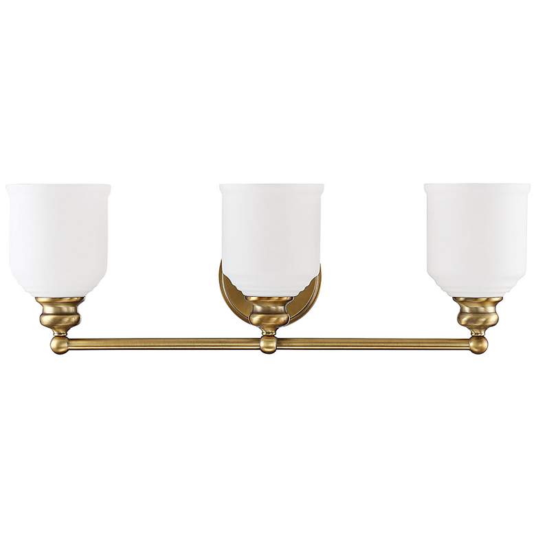 Image 6 Savoy House Melrose 24" Wide Warm Brass 3-Light Bath Light more views