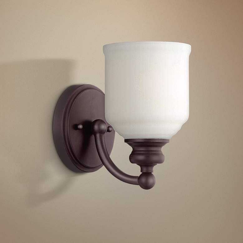 Image 1 Savoy House Melrose 7 3/4"H English Bronze Wall Sconce