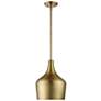 Savoy House Meridian 10.5" Wide Natural Brass 1-Light Pendant
