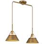 Thumbnail4 of Savoy House Meridian 10.5" Wide Natural Brass 2-Light Linear Chandelie more views