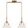 Savoy House Meridian 10.5" Wide Natural Brass 2-Light Linear Chandelie