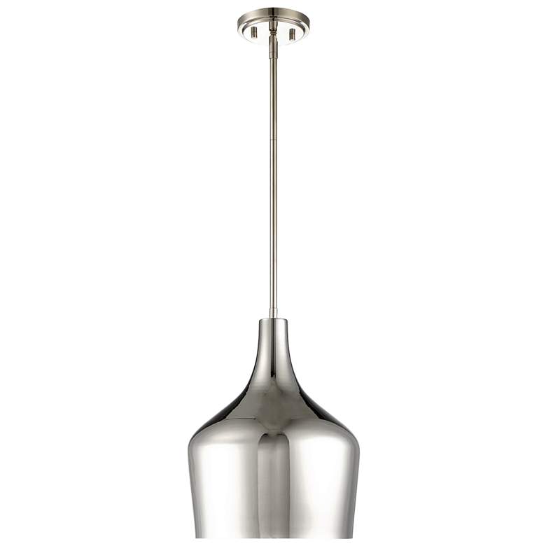 Image 1 Savoy House Meridian 10.5 inch Wide Polished Nickel 1-Light Pendant
