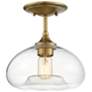 Savoy House Meridian 10.75" Wide Natural Brass 1-Light Ceiling Light