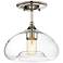 Savoy House Meridian 10.75" Wide Polished Nickel 1-Light Ceiling Light