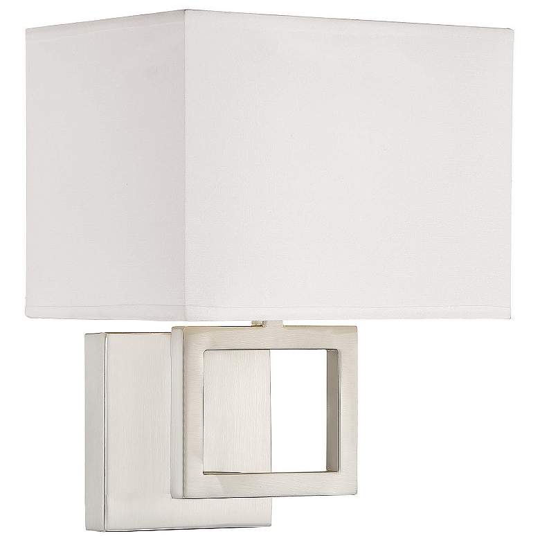 Image 1 Savoy House Meridian 10 1/2" High Brushed Nickel Wall Sconce