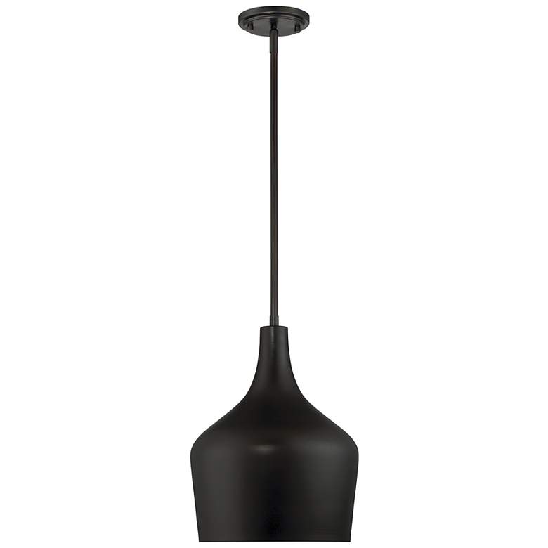 Image 1 Savoy House Meridian 10 1/2"W Oil-Rubbed Bronze Mini Pendant