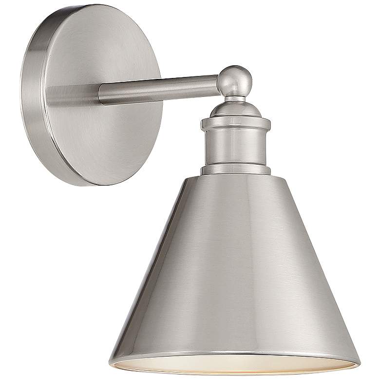 Image 1 Savoy House Meridian 10" High Brushed Nickel Wall Sconce