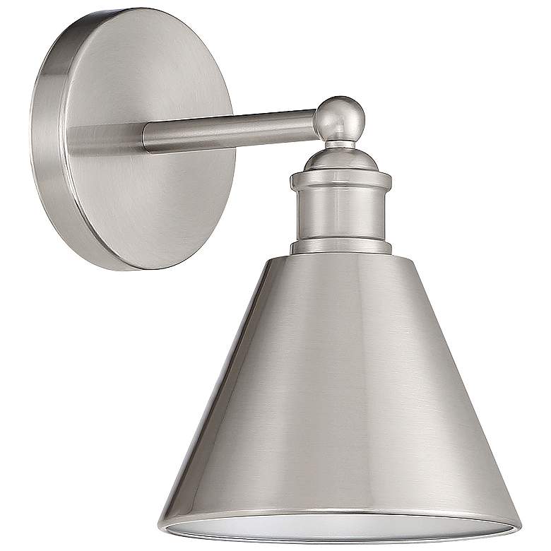Image 3 Savoy House Meridian 10" High Brushed Nickel Wall Sconce more views