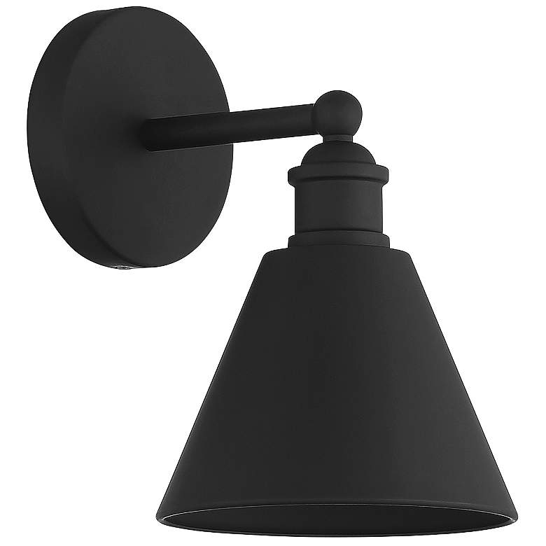 Image 3 Savoy House Meridian 10" high Matte Black Wall Sconce more views