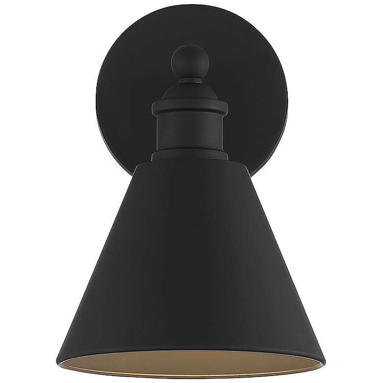 Image 4 Savoy House Meridian 10" high Matte Black Wall Sconce more views