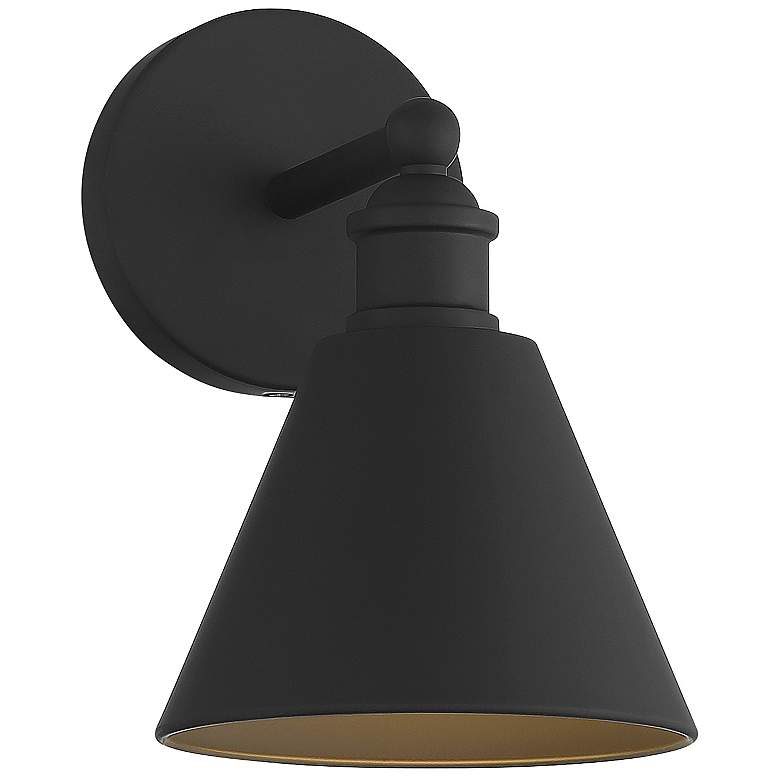 Image 5 Savoy House Meridian 10" high Matte Black Wall Sconce more views