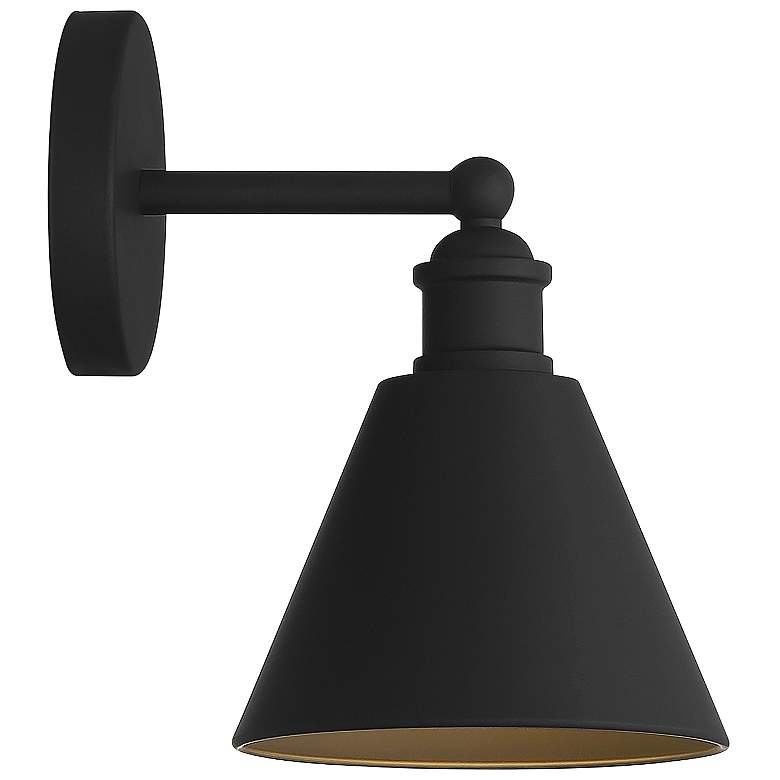 Image 6 Savoy House Meridian 10" high Matte Black Wall Sconce more views