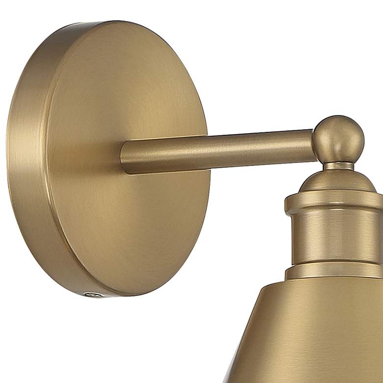 Image 2 Savoy House Meridian 10" High Natural Brass Wall Sconce more views