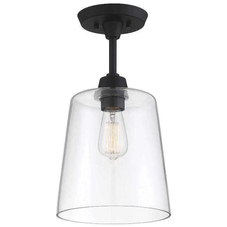 Image 1 Savoy House Meridian 10" Wide Matte Black 1-Light Ceiling Light
