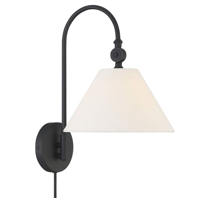 Image 1 Savoy House Meridian 10" Wide Matte Black 1-Light Wall Sconce