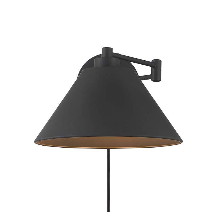 Image 3 Savoy House Meridian 10 inch Wide Matte Black 1-Light Wall Sconce more views