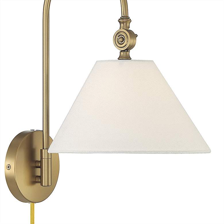 Image 2 Savoy House Meridian 10 inch Wide Natural Brass 1-Light Wall Sconce more views