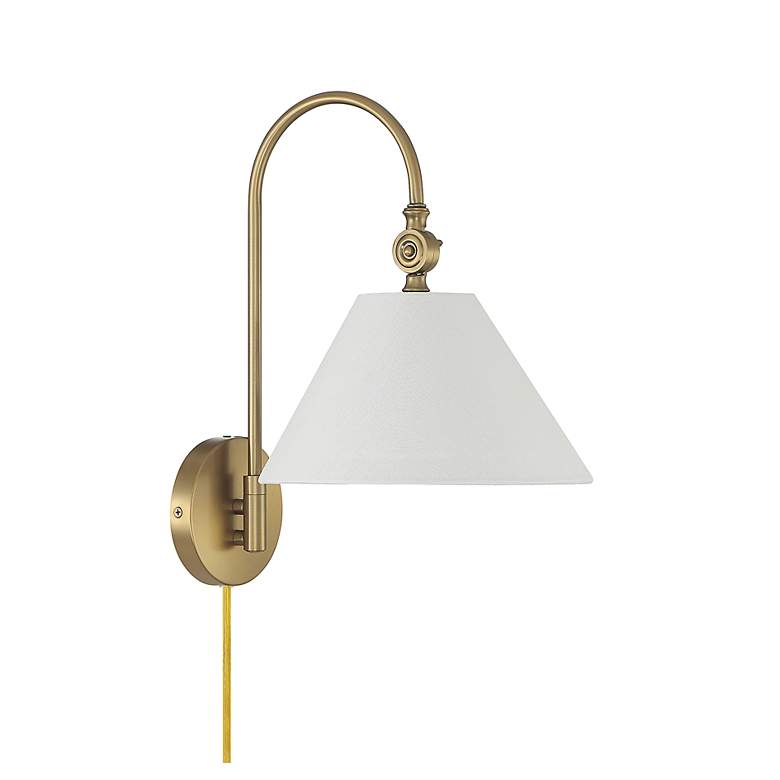 Image 3 Savoy House Meridian 10 inch Wide Natural Brass 1-Light Wall Sconce more views