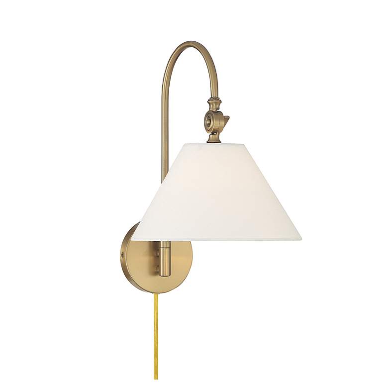 Image 5 Savoy House Meridian 10 inch Wide Natural Brass 1-Light Wall Sconce more views