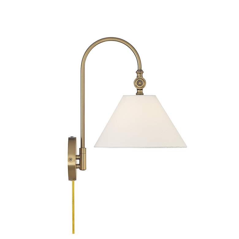 Image 6 Savoy House Meridian 10 inch Wide Natural Brass 1-Light Wall Sconce more views