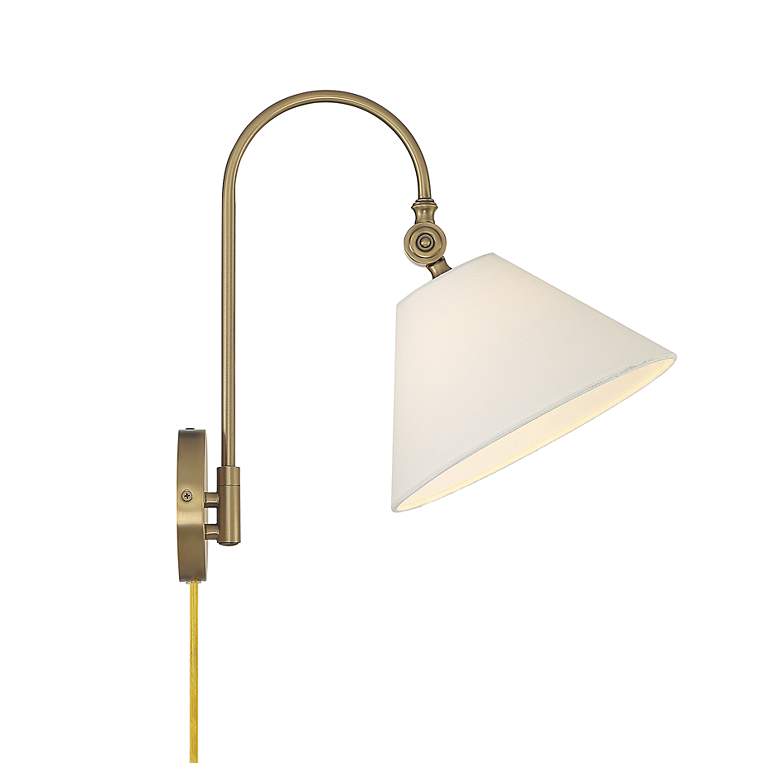 Image 7 Savoy House Meridian 10 inch Wide Natural Brass 1-Light Wall Sconce more views