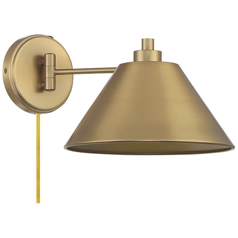 Image 2 Savoy House Meridian 10" Wide Natural Brass 1-Light Wall Sconce more views