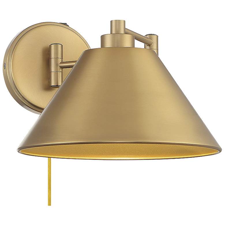 Image 4 Savoy House Meridian 10" Wide Natural Brass 1-Light Wall Sconce more views
