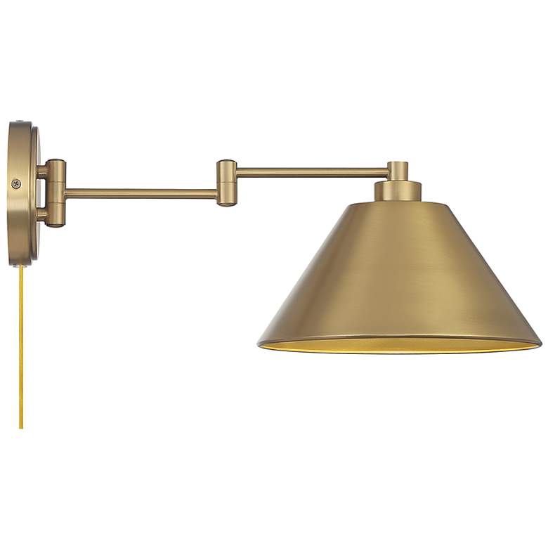 Image 6 Savoy House Meridian 10" Wide Natural Brass 1-Light Wall Sconce more views