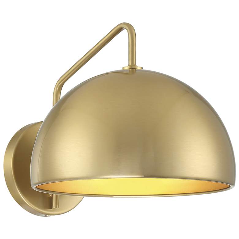Image 1 Savoy House Meridian 10" Wide Natural Brass 1-Light Wall Sconce