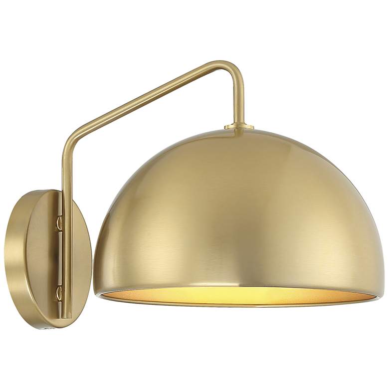 Image 4 Savoy House Meridian 10" Wide Natural Brass 1-Light Wall Sconce more views