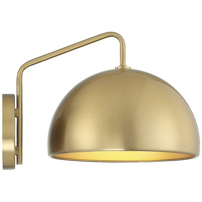 Image 5 Savoy House Meridian 10" Wide Natural Brass 1-Light Wall Sconce more views