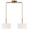 Savoy House Meridian 10" Wide Natural Brass 2-Light Linear Chandelier