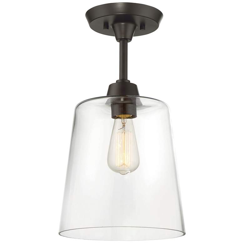 Image 1 Savoy House Meridian 10" Wide Oil Rubbed Bronze 1-Light Ceiling Light