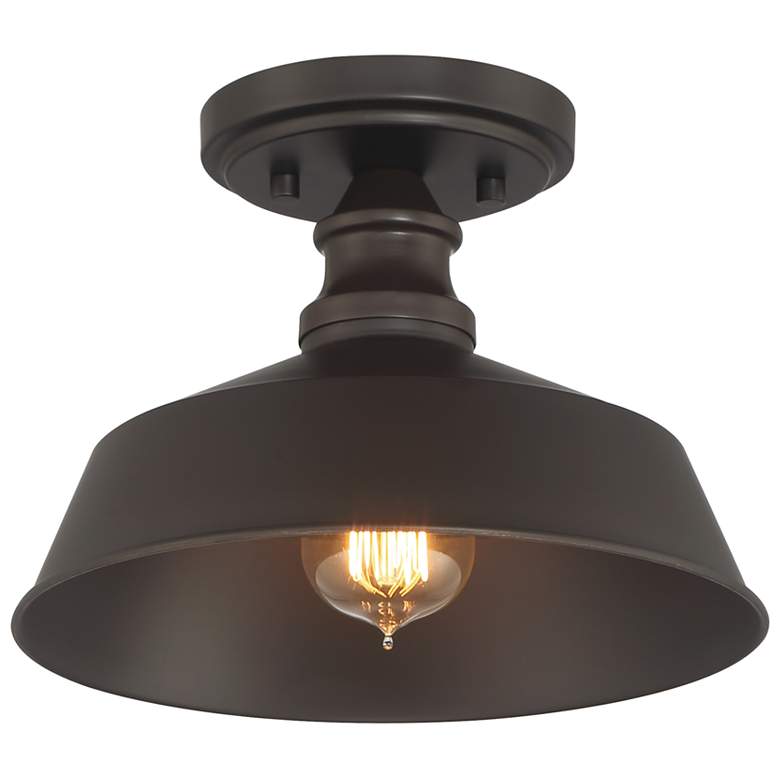 Image 1 Savoy House Meridian 10 inch Wide Oil Rubbed Bronze 1-Light Ceiling Light