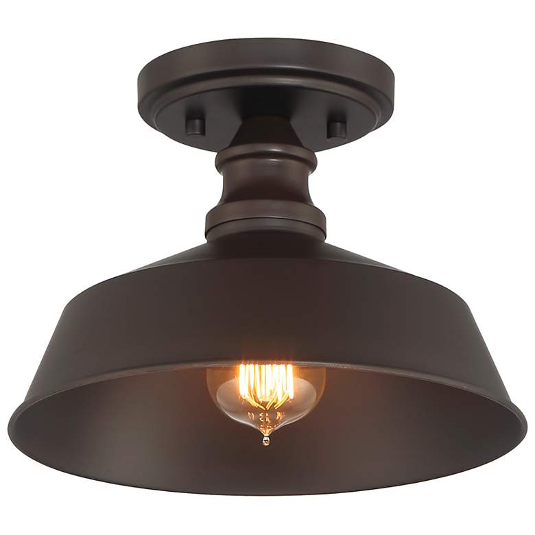 Image 1 Savoy House Meridian 10" Wide Oil Rubbed Bronze 1-Light Ceiling Light