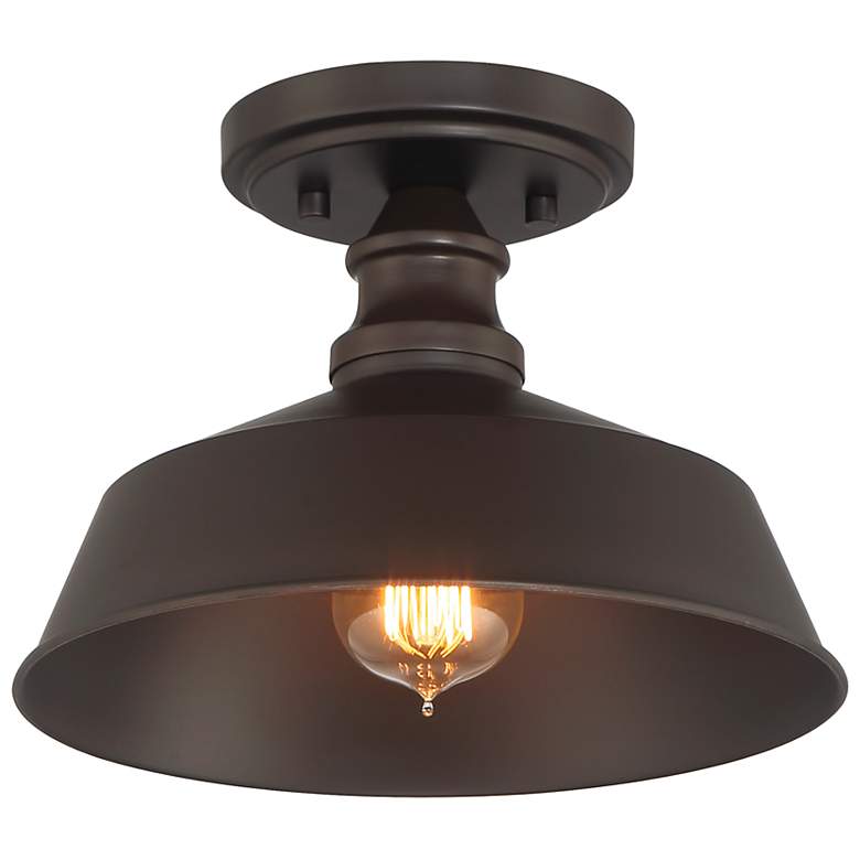 Image 1 Savoy House Meridian 10 inch Wide Oil Rubbed Bronze 1-Light Ceiling Light